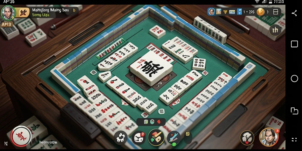 Tangkapan layar dari gameplay menarik Mahjong API36.