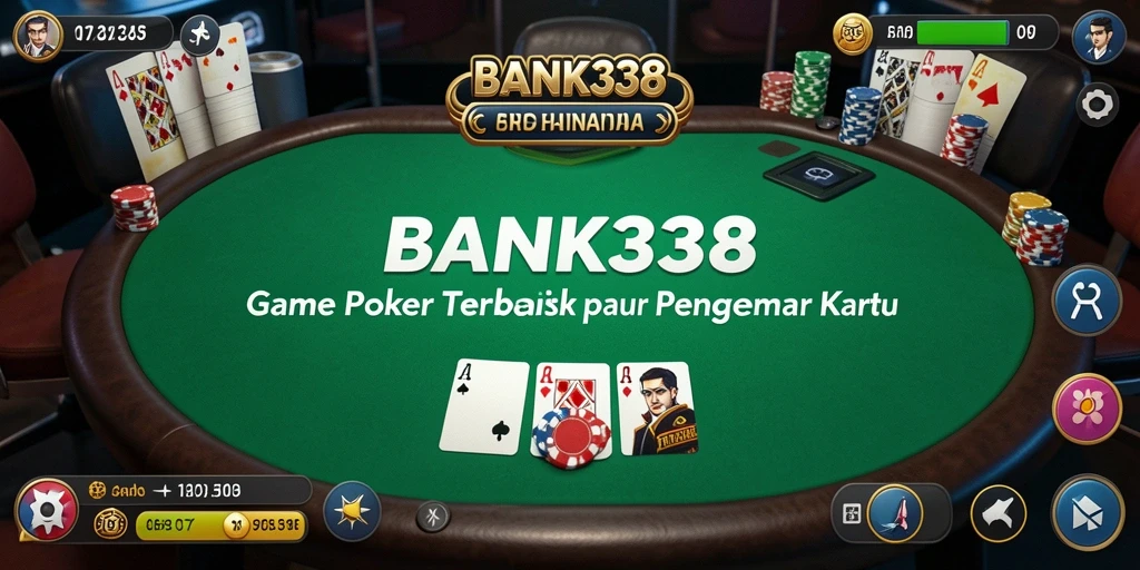 Tampilan permainan poker yang mendebarkan di BANK338.