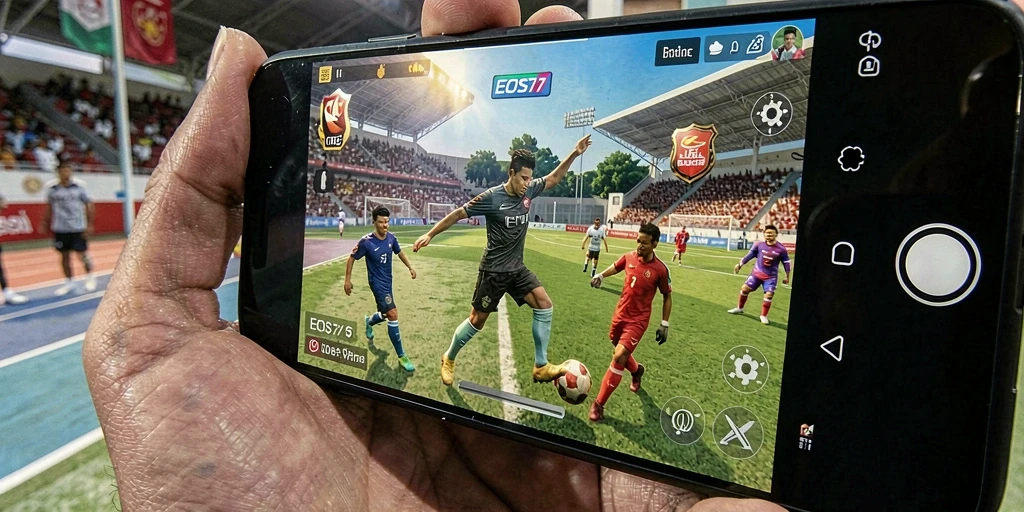 Screenshot gameplay EOS77 menampilkan aksi seru dalam berbagai cabang olahraga.