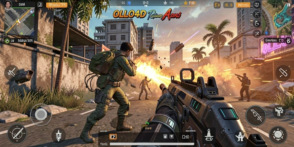 Tampilan gameplay intens dalam OLLO4D yang menggugah adrenalin.