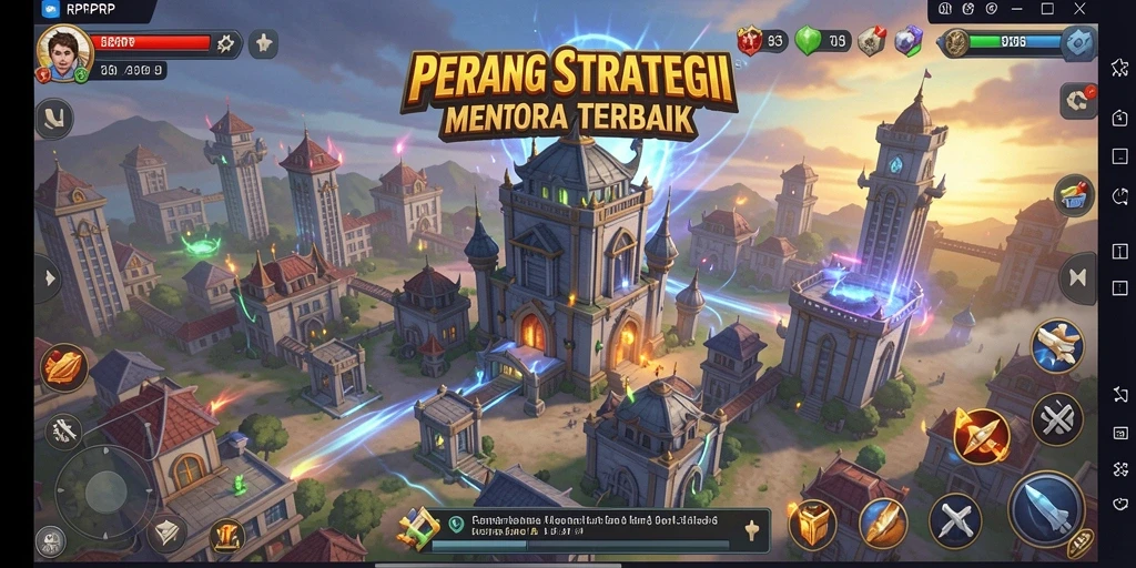 Screenshot utama menampilkan aksi seru permainan Tower Defense.