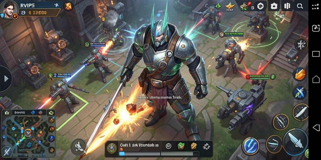 Screenshot menampilkan aksi gameplay strategis dari RVIP5 yang mendebarkan.