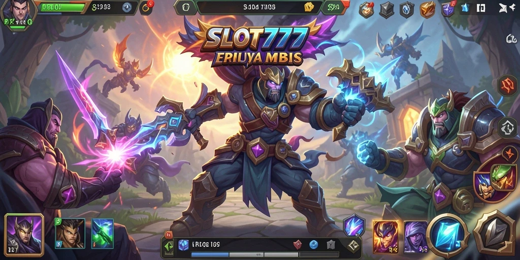 Gameplay seru SLOT777 dengan aksi MOBA yang intens.